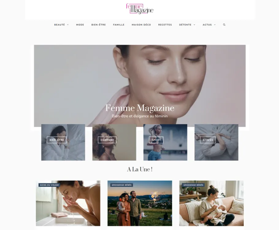 Aperçu du projet femmemagazine.fr