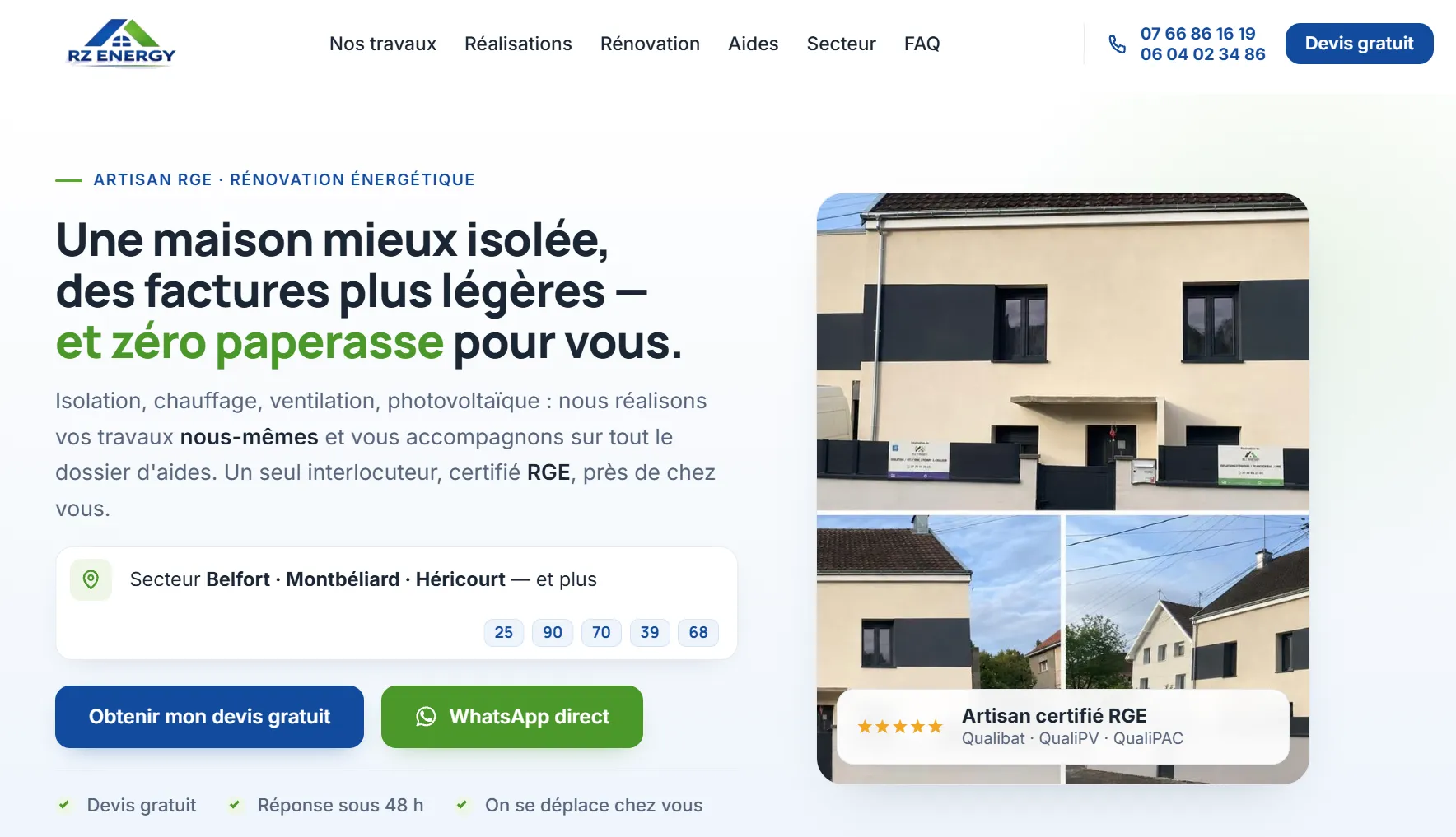 Aperçu du projet rzenergy.fr