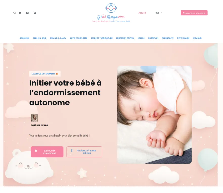 Aperçu du projet bebemagazine.fr
